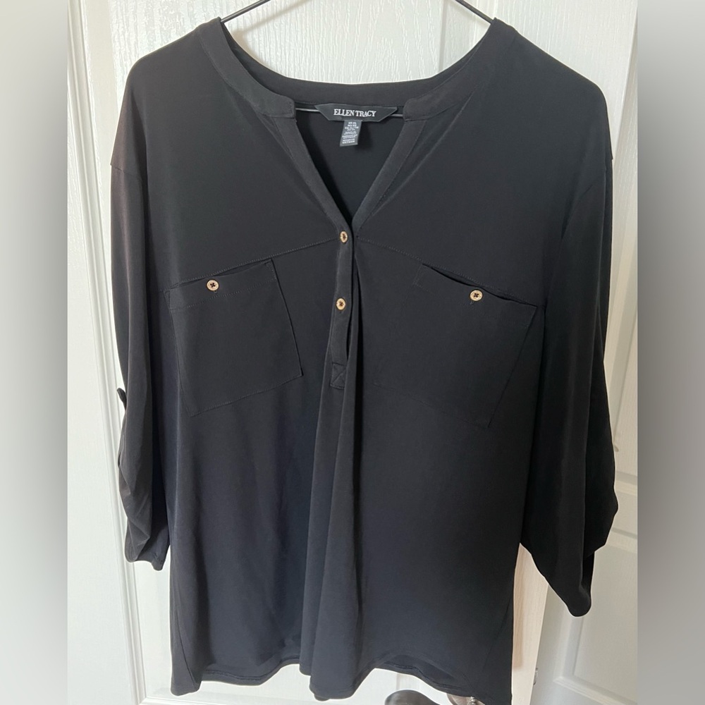 Ellen Tracy Black Women's Top